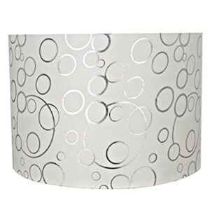 Aspen Creative 31163 Transitional Drum (Cylinder) Shaped Spider Construction Lamp Shade in White, 16" wide (16" x 16" x 11")
