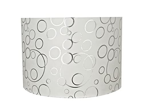 Aspen Creative 31163 Transitional Drum (Cylinder) Shaped Spider Construction Lamp Shade in White, 16" wide (16" x 16" x 11")