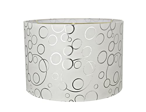 Aspen Creative 31163 Transitional Drum (Cylinder) Shaped Spider Construction Lamp Shade in White, 16" wide (16" x 16" x 11")