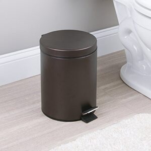 Rocky Mountain Goods Small Trash Can with Step Lid - 1.85 Gallon - Trash can for bathroom, bedroom, office - Heavy duty metal - Foot pedal opening - Removable inside pail with handle (Venetian Bronze)