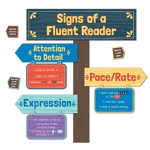 carson dellosa signs of a fluent reader mini bulletin board set (110384)