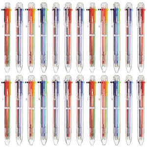 hicarer 20 pack 6-in-1 retractable ballpoint pens 6-color ballpoint pen multicolor pens for office school supplies students children gift