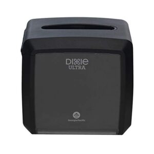 dixie ultra tabletop interfold napkin dispenser by gp pro (georgia-pacific); black, 54527a; holds 275 napkins, 7.600" w x 6.100" d x 7.200" h