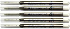 5 - monteverde capless gel ballpoint refill to fit parker ballpoint pens, fine point (bulk packed) (blue-black)