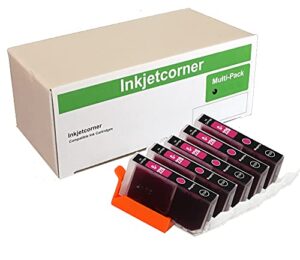 inkjetcorner compatible ink cartridges replacement for cli-226 for use with ix6520 mg5120 mg5220 mg5320 mx882 mx892 mg6120 mg6220 mg8120 mg8220 (magenta, 5-pack)