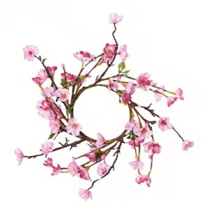 worth imports cherry blossom candle ring, pink
