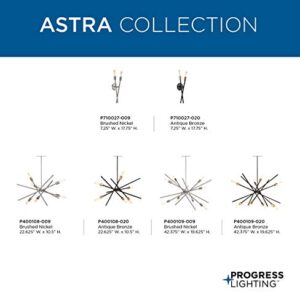 Progress Lighting P400108-009 Astra Chandeliers, Brushed Nickel