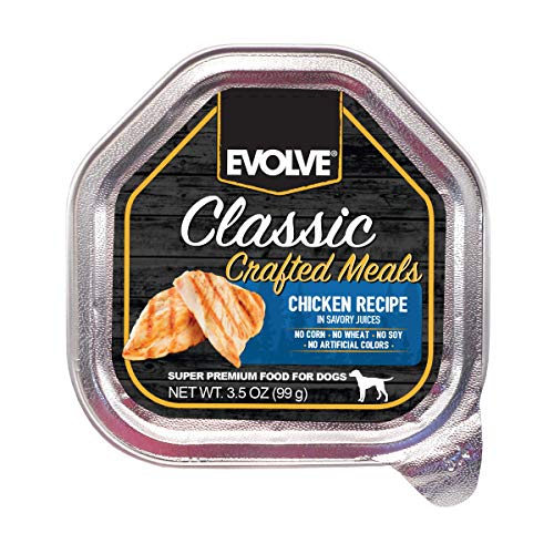 Evolve Pet Food Classic Crafted Meals Chicken Recipe Dog Food, 3.5 Ounce (Pack of 15)