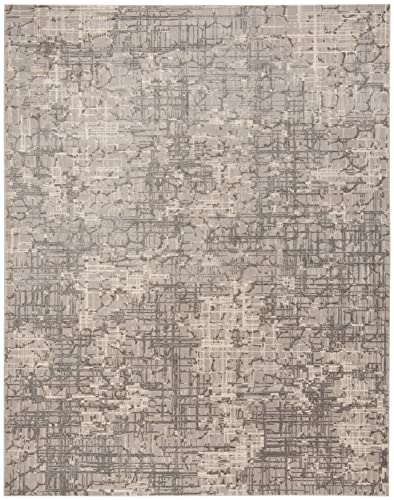 SAFAVIEH Meadow Collection 9' x 12' Grey MDW171F Modern Abstract Area Rug