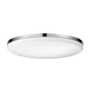 globe electric 65584 led integrated flush mount ceiling light fixture, chrome finish, frosted shade, energy star certified, ultra slim design, light fixtures ceiling mount, home improvement