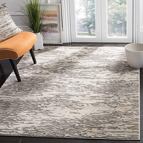 SAFAVIEH Meadow Collection 5'3" x 7'6" Grey MDW176F Modern Abstract Area Rug