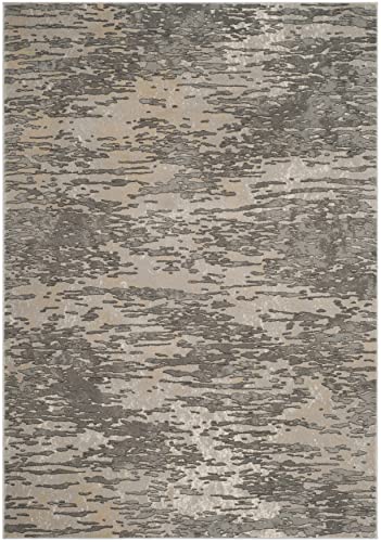 SAFAVIEH Meadow Collection 5'3" x 7'6" Grey MDW176F Modern Abstract Area Rug