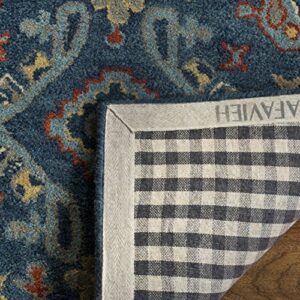 SAFAVIEH Heritage Collection 3' x 5' Blue/Multi HG422M Handmade Traditional Oriental Premium Wool Area Rug