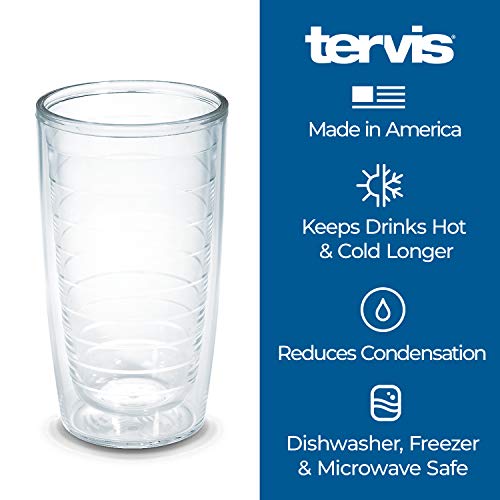 Tervis Mr. Right and Mrs. Always Right Tumbler with Wrap and Assorted Lid 2 Pack 16oz, Clear