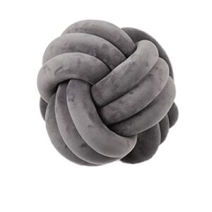 floravogue knot pillow decorative cushion - home bed room couch decor office sofa decoration for modern home size 11"*11" (dark gray)