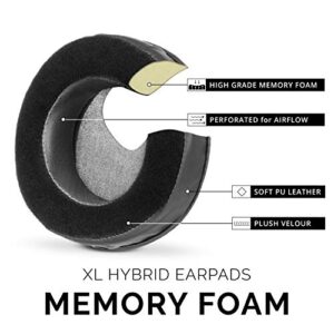 Brainwavz XL Hybrid Memory Foam Earpads for AKG 701 & Many Other Large Over The Ear Headphones - Sennheiser, JBL, Bayerdynamic, HifiMan, ATH, Philips, Fostex, Sony Ear Pads