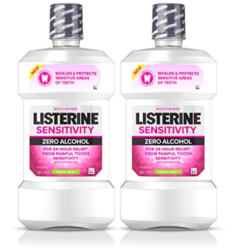 Listerine Sensitivity Mouthwash, Fresh Mint, 500 mL, 2 Count