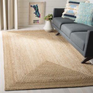 Safavieh Natural Fiber Collection 6' Square Ivory NF885B Handmade Farmhouse Country Jute Area Rug