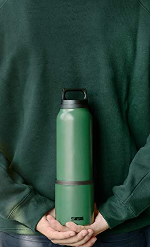 SIGG - Insulated Water Bottle Green - Thermo Flask Hot & Cold with Cup - Leakproof - BPA Free - 18/8 Stainless Steel - 25 Oz