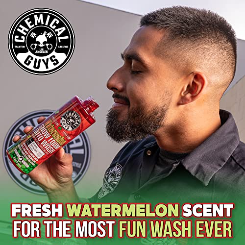 Chemical Guys CWS208 Watermelon Snow Foam Car Wash Soap (Works with Foam Cannons, Foam Guns or Bucket Washes) Safe for Cars, Trucks, Motorcycles, RVs & More, 128 fl oz (1 Gallon), Watermelon Scent