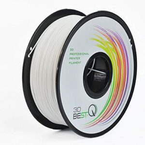 3d best-q pla 1.75mm white 3d printer filament, dimensional accuracy +/- 0.03 mm, 1kg spool, white