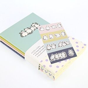 MILIKO A5 Kitty Series Softcover Notebook/Journal/Diary Set-8.27 Inches x 5.67 Inches, 4 Unique Designed Notebooks per Pack