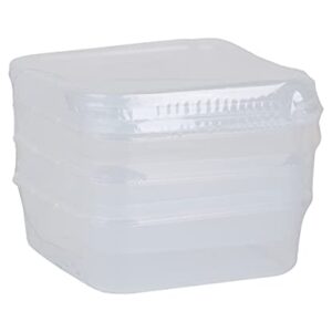 Décor Tellfresh Food Storage Pantry Container | Ideal for Meal Prep | BPA Free | Dishwasher, Freezer & Microwave Safe, Polypropylene, 500ml 3 Pack