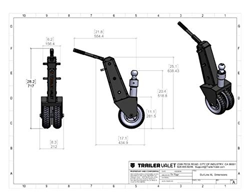 Trailer Valet TVXL25 XL Trailer Dolly - 2-5/16" Ball