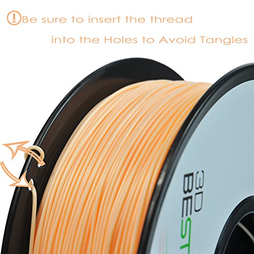 3D BEST-Q Flexible TPU 1.75mm 3D Printer Filament, Dimensional Accuracy +/- 0.03 mm, 1KG Spool, 8 Color to Choose (Skin)