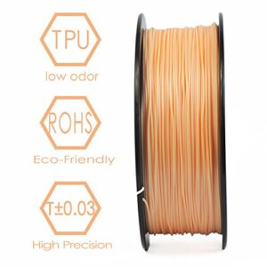 3D BEST-Q Flexible TPU 1.75mm 3D Printer Filament, Dimensional Accuracy +/- 0.03 mm, 1KG Spool, 8 Color to Choose (Skin)