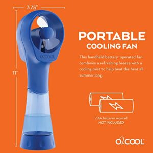 O2COOL Elite Battery Powered Handheld Water Misting Fan (Blue)