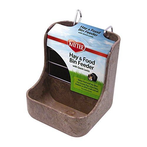 Kaytee Hay n Food Bin Feeder with Quick Locks (2-Pack) (Colors May Vary)