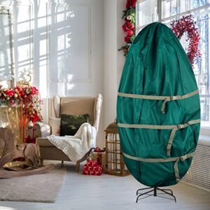 Tiny Tim Totes 83-DT5582 Premium Upright Christmas Tree Canvas Storage Cover Bag | 7.5 FT | Green, Foot