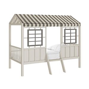 Little Seeds Rowan Valley Forest Loft Bed, Grey/Taupe, Twin