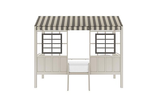 Little Seeds Rowan Valley Forest Loft Bed, Grey/Taupe, Twin