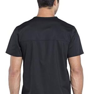 Cherokee V- Neck Men's Scrubs Top with Pockets WW670, L, Black