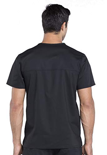 Cherokee V- Neck Men's Scrubs Top with Pockets WW670, L, Black