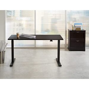 Realspace® Magellan Pneumatic Height-Adjustable Standing Desk, 60"W, Espresso