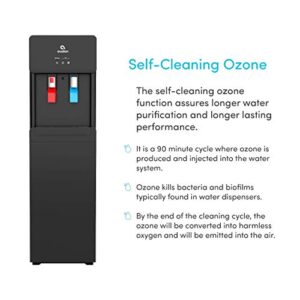 Avalon A7BOTTLELESSBLK Self Cleaning Touchless Bottleless Cooler Dispenser-Hot & Cold Water Child Safety Lock, UL/Energy Star, Black