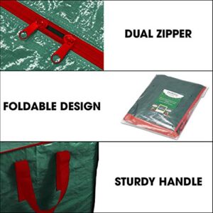 Propik Christmas Tree Storage Bag | Fits Up to 9 Ft. Tall Disassembled Tree | 65” X 15” X 30” Holiday Tree Storage Case | Xmas Storage Container with Handles and Sleek Zipper (Green)