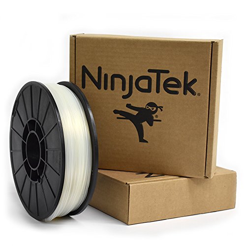 NinjaTek 3DAR08117510 NinjaTek Armadillo TPU Filament, 1.75mm, TPE, 1kg, Water (Clear) (Pack of 1)