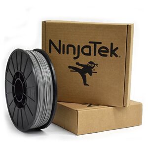 ninjatek 3dar14117510 ninjatek armadillo tpu filament, 1.75mm, tpe, 1kg, steel (gray) (pack of 1)