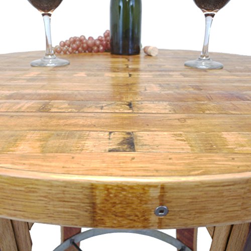 Central Coast Creations Bistro Set Swivel Top Stools - Wine Barrel Handcrafted Wine Barrel Furniture