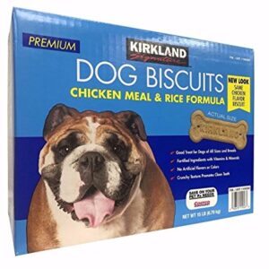 Kirkland Signature Premium Dog Biscuits Chicken Meal & Rice Formula 15 LB,standart