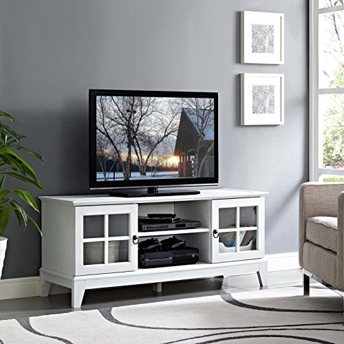 Modway Isle Coastal Contemporary 47 Inch TV Stand in White