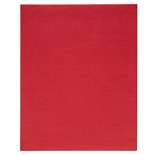 Blue Summit Supplies 25 Two Pocket Folders, Designed for Office and Classroom Use, Red 25 Pack Colored 2 Pocket Folders