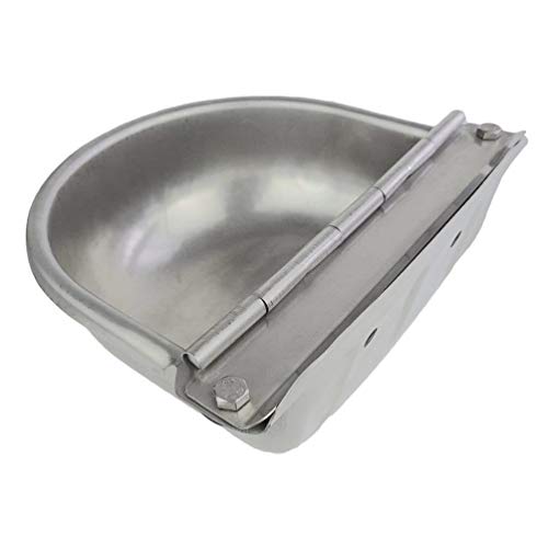 Automatic Water Feeder Trough Bowl with Pipe for Cattle Horse Goat Sheep Dog Animals Stainless Pet Livestock Tool