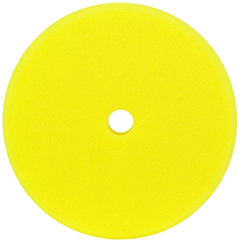 BUFF and SHINE 8" Yellow Recessed Foam Buffing Pad - Compounding/Polishing #3000G