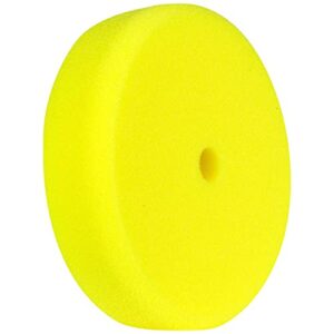 BUFF and SHINE 8" Yellow Recessed Foam Buffing Pad - Compounding/Polishing #3000G