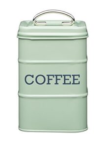 kitchencraft living nostalgia coffee storage canister, 11 x 17 cm (4" x 6.5") - english sage green
